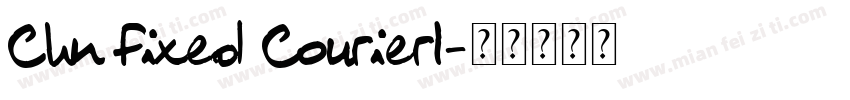 Chn Fixed Courierl字体转换